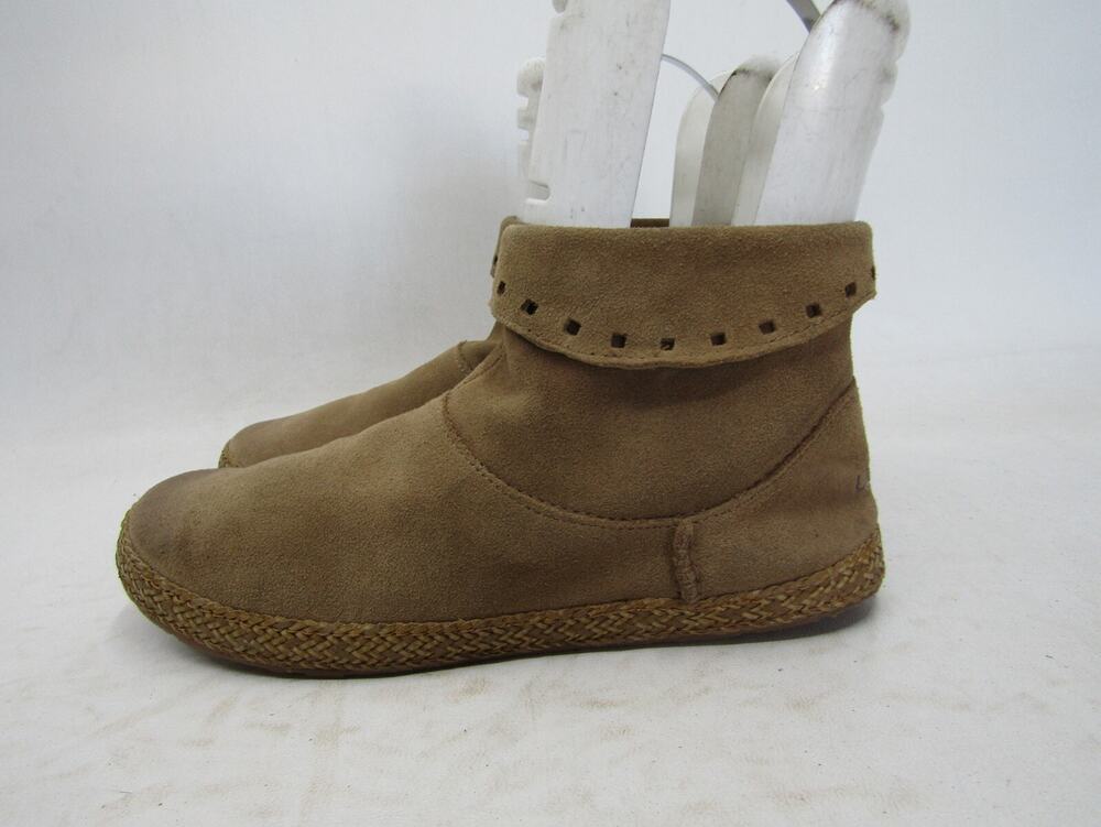 UGG Womens Size 6 M Brown Suede Zip Ankle Fashion Boots Bootie